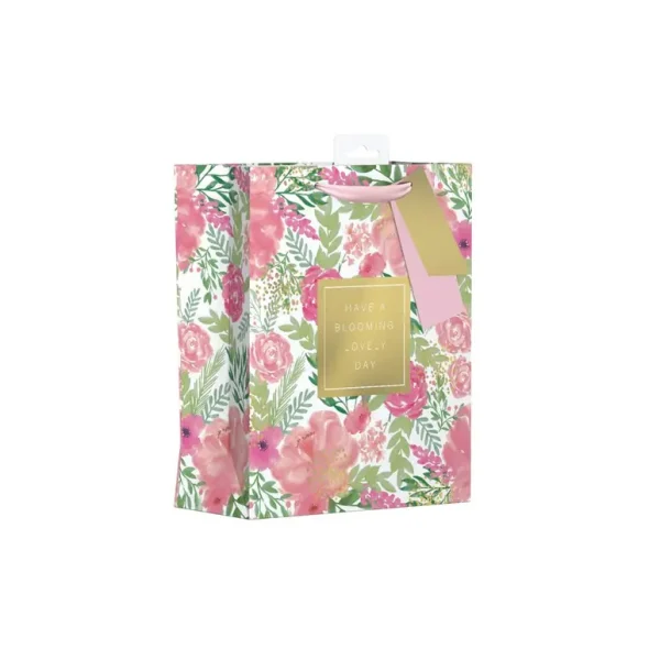 Premium Giftmaker floral spring gift bag medium