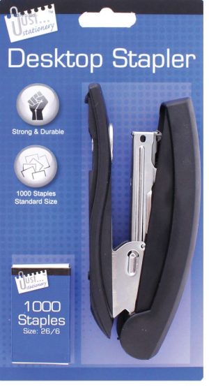 Just Stationery Large Desktop Stapler Set