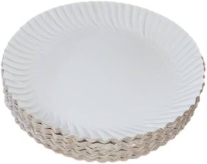 Round Disposable Paper Plates 7" Pack Of 100
