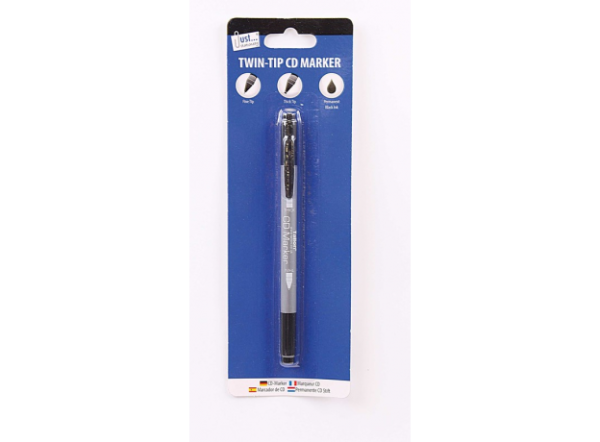 Premium Just stationery twin tip black permanent cd marker