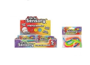 Oh So Sensory Multi-Coloured Stretch Noodlez Pack Of 5
