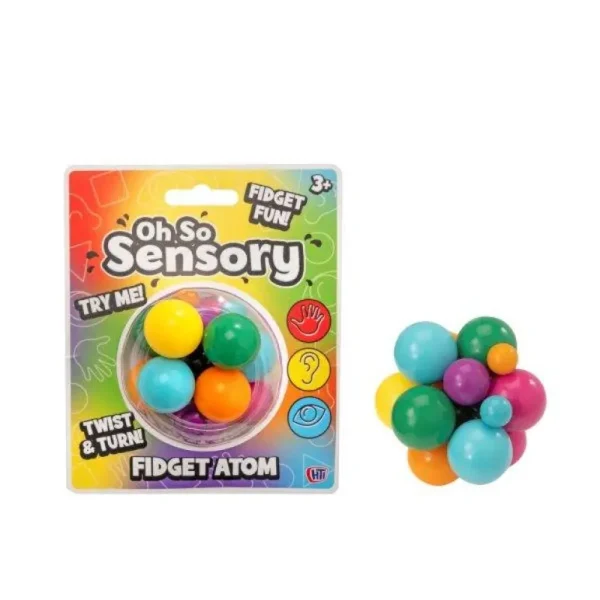 Oh So Sensory Multi-Coloured Fidget Atom Toy