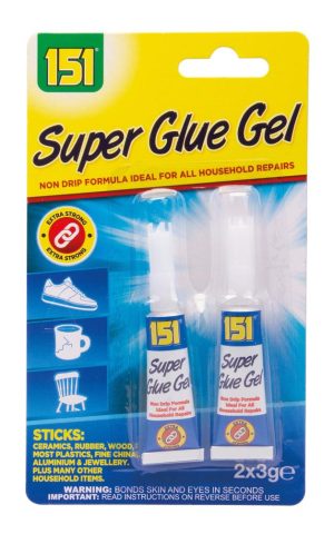 151 Extra Strong Super Glue Gel 3G Pack Of 2