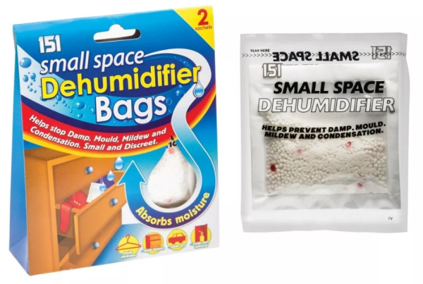 Premium 151 small space dehumidifier bags 2 x 50ml