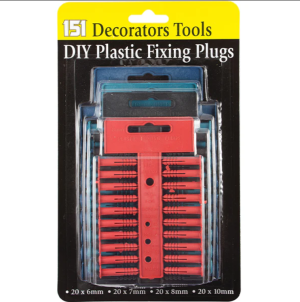 151 Assorted Diy Plastic Fixing Plugs Pack Of 80
