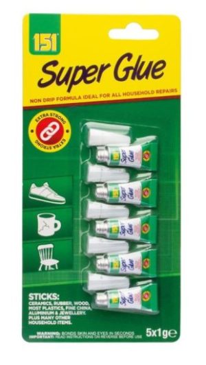 151 Extra Strong Super Glue 1g Pack Of 5