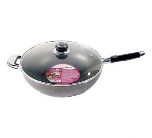 Prima Non-Stick Wok With Glass Lid 30cm