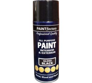 Black Gloss All Purpose Spray Paint 400ml