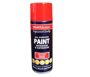 All Purpose Red Gloss Spray Paint 400ml (Metal,Wood And Plastic)