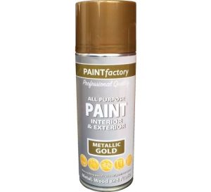 All Purpose Spray Paint Metallic Gold 400ml