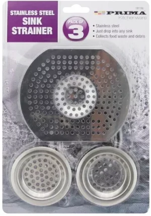 Prima Stainless Steel Sink Strainer Pack Of 3
