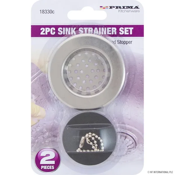 Premium Prima sink strainer & stopper pack of 2