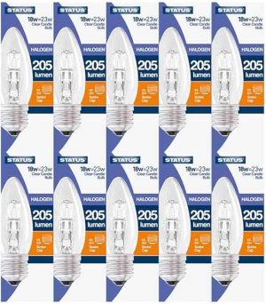 Status 18W=25W Halogen Candle Bulb BC