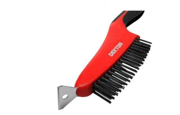 Premium Dekton 14" pro wire brush with scraper