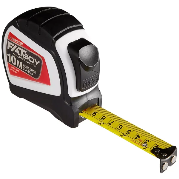 Premium Dekton fatboy magnetic-pro auto-lock tape measure 10m