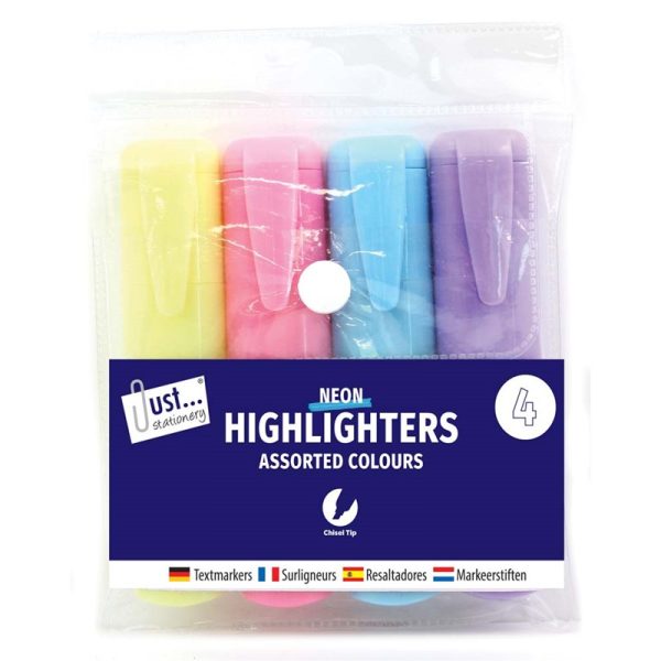 Premium Pastel chunky highlighter pens pack of 4