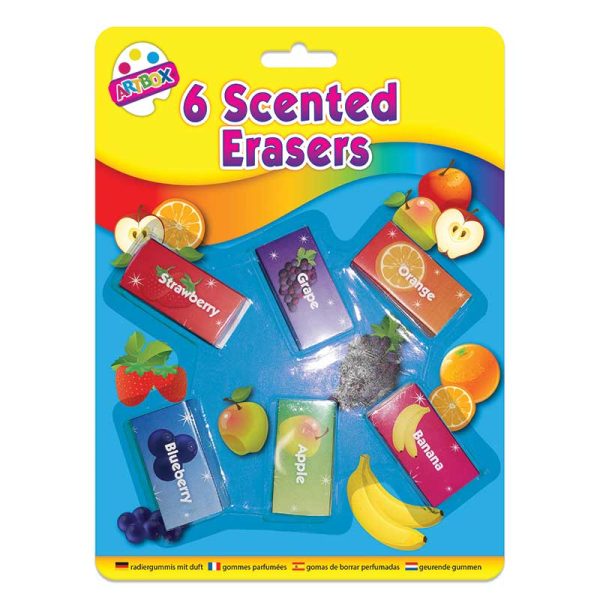 Premium Artbox scented erasers pack of 6