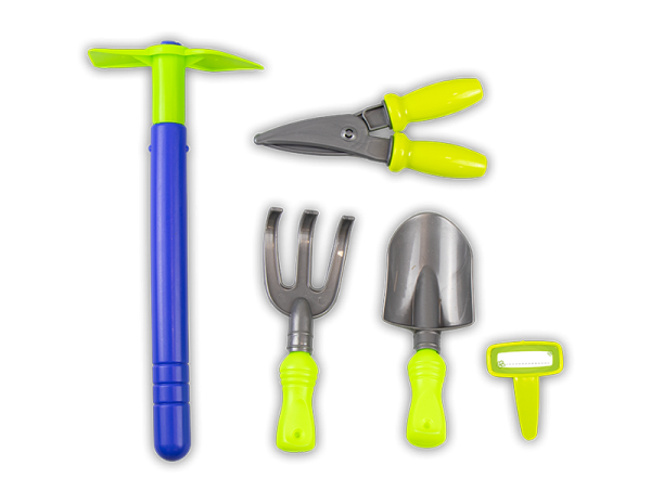 Premium Hoot garden tool play set 5pc