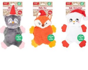 Smart Choice Christmas Plush & Rubber Animal Dog Toy