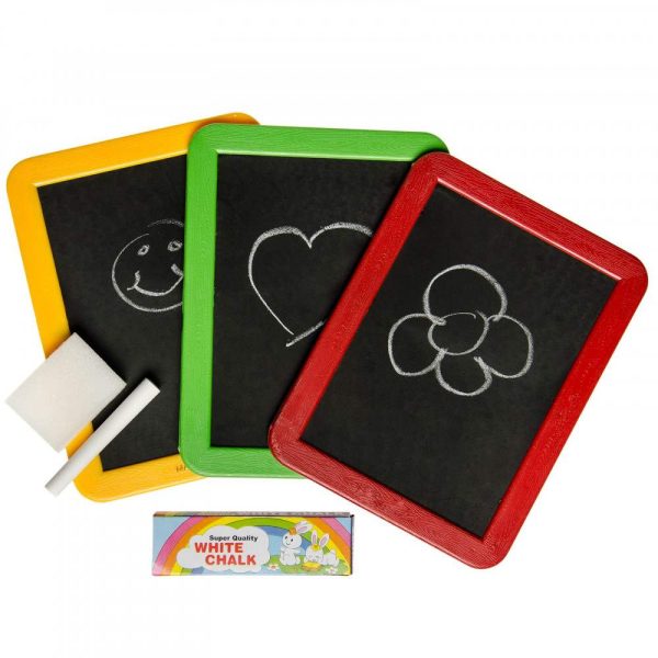 Blackboard With Chalks & Eraser