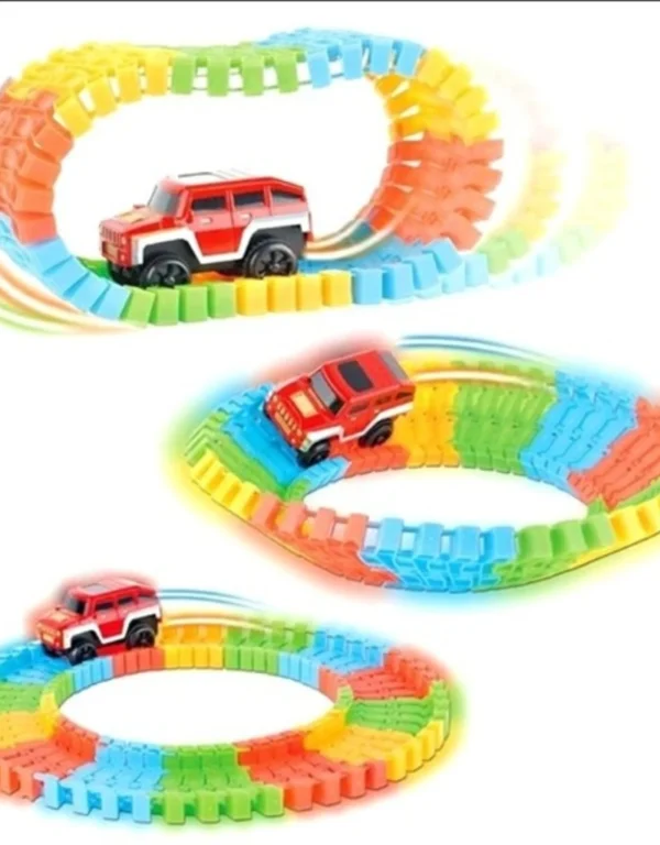 Premium Variety tracks multicoloured tracks with light up car assorted 56pc