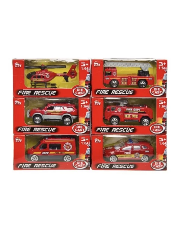 Premium Die-cast 1:64 fire rescue vehicle toys