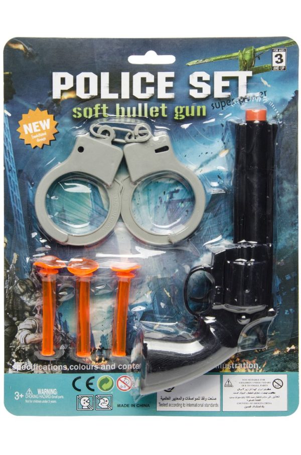 Premium Police soft bullet pistol gun play set 5pc