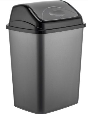 Dark Grey Swing Dustbin 16l