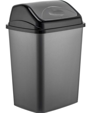 Dark Grey Swing Dustbin 50L
