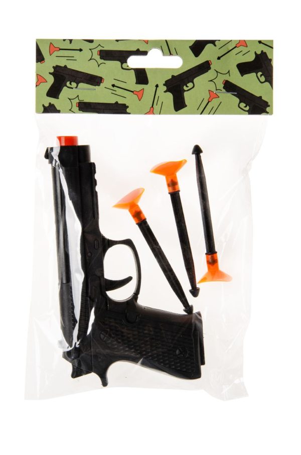 Premium Pistol gun & suction bullet darts play set 4pc