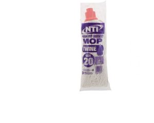 Push Fit Plastic Socket 100% Cotton Twine 340g Mop Head Size 20