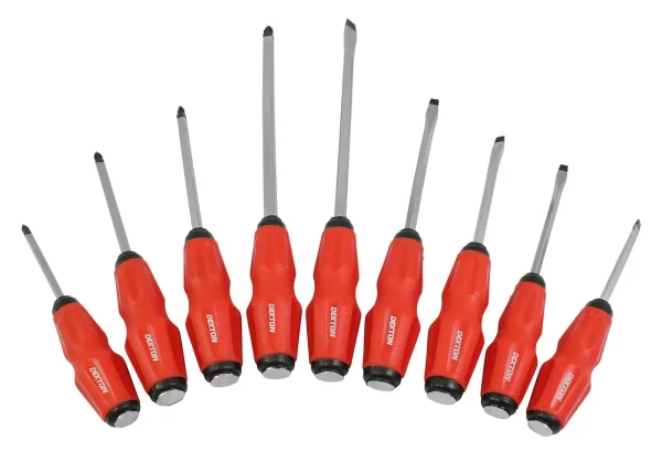 Premium Dekton soft grip go through screwdriver set