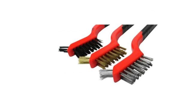 Premium Dekton 3 piece mini wire brush set