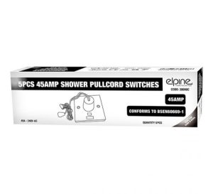 Elpine 45Amp 240V-AC Shower Pull-Cord Switches