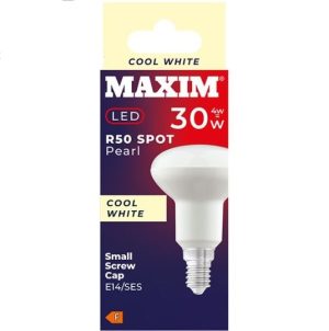 Maxim 4W=30W R50 Spot Pearl Cool White E14 SES LED Light Bulb