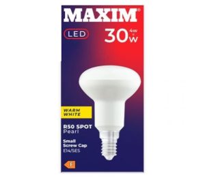 Maxim 4W-30W R50 Spot Warm White Pearl E14 SES LED Light Bulb