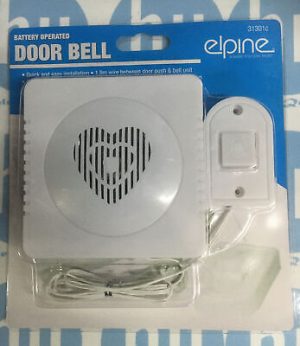 Elpine Battery Operated 1.8m Wired Door Bell