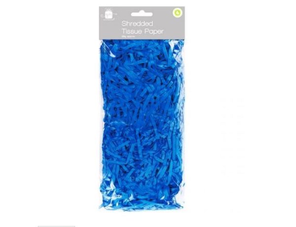 Premium Giftmaker blue shredded tissue paper 25g