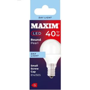 Maxim 6W=40W Round Pearl Day Light E14 SES LED Light Bulb