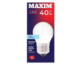 Maxim 6W-40W E27 ES Round Day Light LED Light Bulb