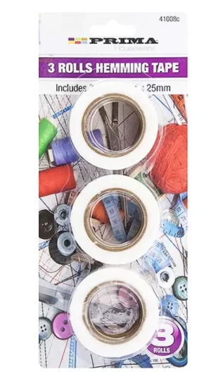 Prima Hemming Tape Rolls 25mm 3pc