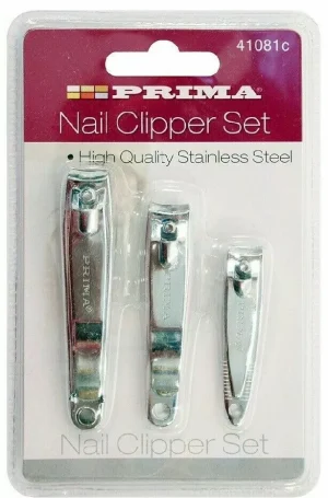 Prima Stainless Steel Nail Clipper Set 3pc