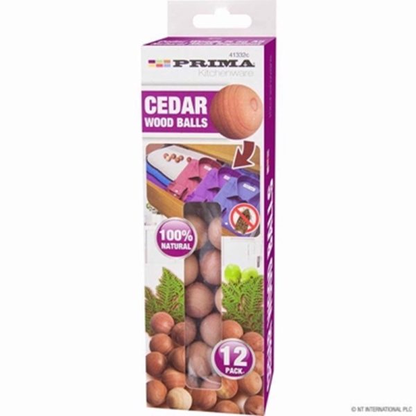 Premium Prima 100% natural cedar wood balls pack of 12