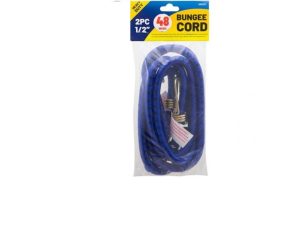 Heavy Duty 1/2" Blue Bungee Cord 48" 2pc