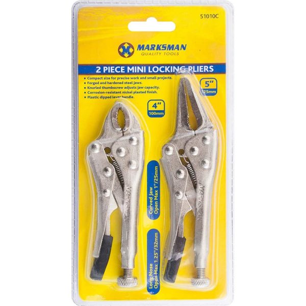 Premium Marksman assorted mini locking pliers set 2pc