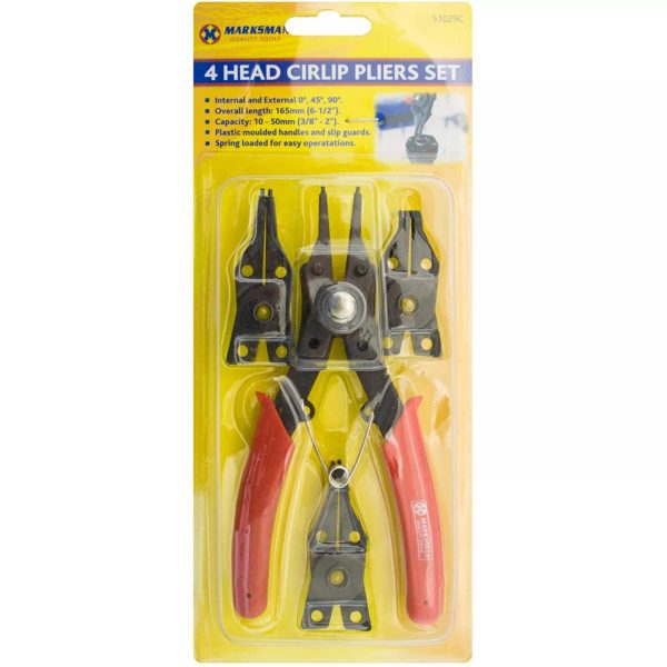 Premium Marksman 4 head cirlip pliers set