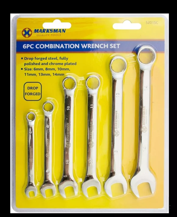 Premium Marksman combination wrench set 6pc