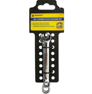 Marksman Cr-V Combination Spanner Set 3pc 8mm, 9mm & 10mm