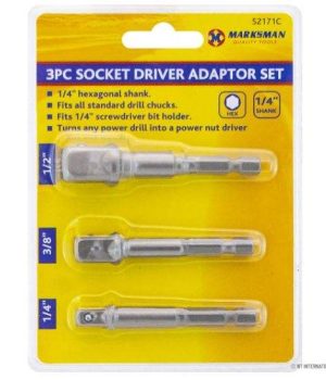 Marksman Socket Driver Adaptor Set 3pc