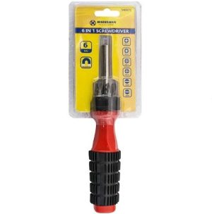 Marksman 6-In-1 Screwdriver Set With Pozi, Phillips & Flat Bits